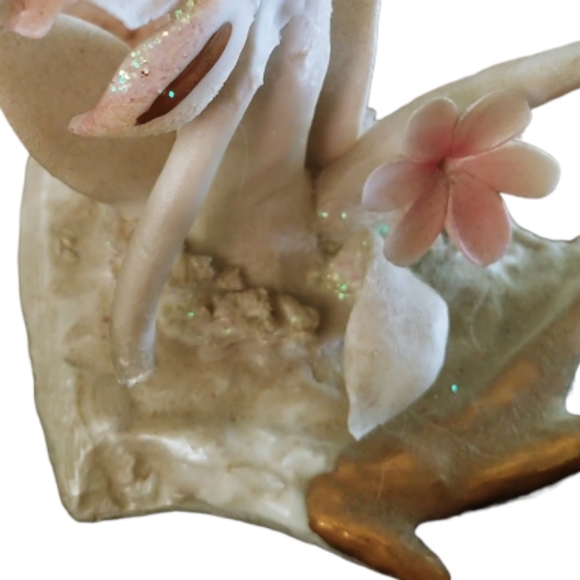 Capodimonte Pink Gold Orchid Figurine - Picture 5 of 5